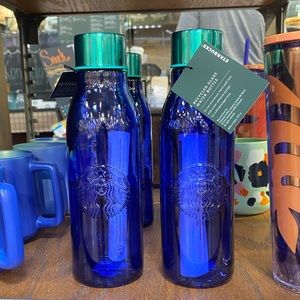 🌏 STARBUCKS GLASS WATER BOTTLE!